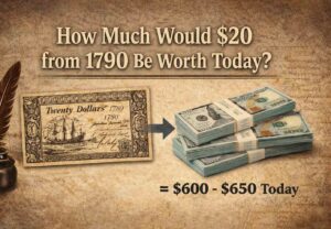 how much would $20 from 1790 be worth today