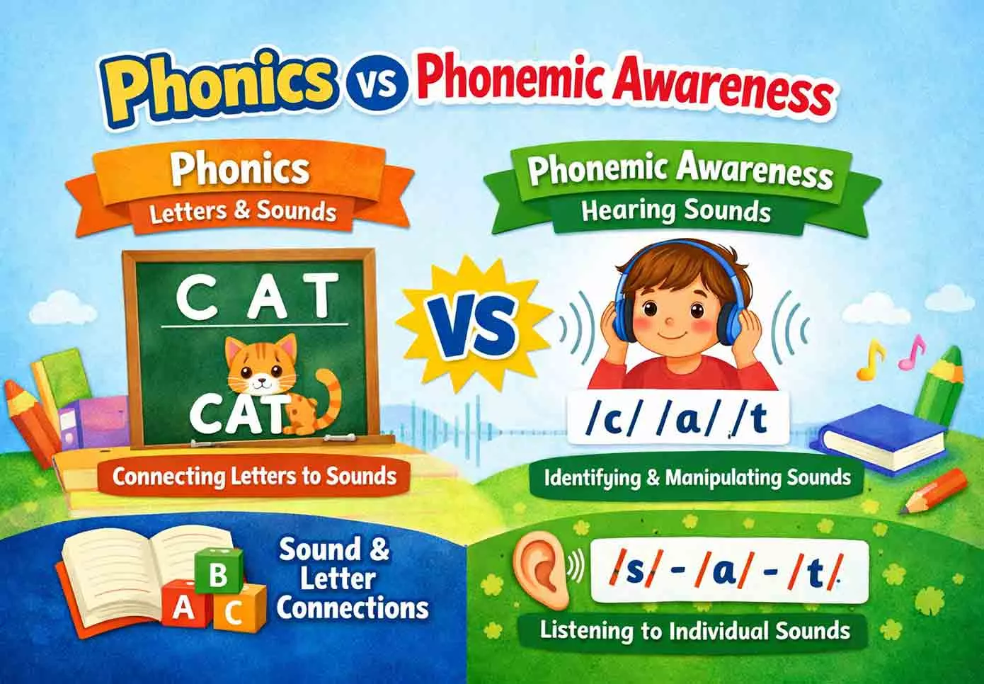 Phonics vs Phonemic Awareness